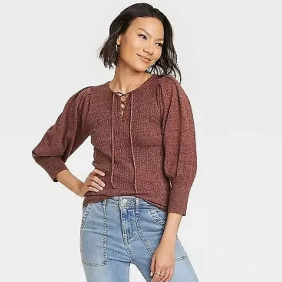 KNOX ROSE Sweater, Women's, Brown, Small, NWOT - Picture 1 of 8